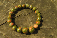 Polished Unakite Clip On Beaded Bracelet - Sold Per Item - From South Africa