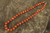 Polished Copper Sunstone Ball Shaped Beaded Necklace  - sold per Item - From India