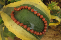 Polished Copper Sunstone Ball Shaped Beaded Necklace  - sold per Item - From India