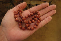 Polished Copper Sunstone Ball Shaped Beaded Necklace  - sold per Item - From India