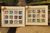 Polished Mixed Box Set of 12 Gemstone Owl Pendants with Gold Clasp - Sold Per Box - From Southern Africa