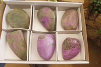 Polished Stichtite Standing Free Forms x 6 From Barberton, South Africa