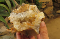 Natural Limonite Quartz Clusters x 3 From Solwezi, Zambia