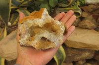 Natural Limonite Quartz Clusters x 3 From Solwezi, Zambia