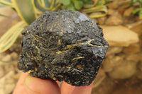 Natural Alluvial Schorl Black Tourmaline Specimens x 6 From Zimbabwe