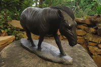 Hand Made Wonder Stone Zebra Carving x 1 From Zimbabwe