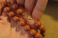 Polished Brown Jasper Ball Shaped Bead Necklace - Sold Per Item - From Madagascar