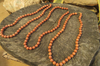 Polished Brown Jasper Ball Shaped Bead Necklace - Sold Per Item - From Madagascar