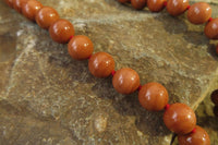 Polished Brown Jasper Ball Shaped Bead Necklace - Sold Per Item - From Madagascar