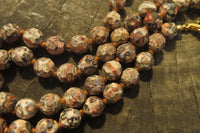 Polished Snakeskin Rhyolite Jasper Faceted Bead Necklace - Sold per Item - From Australia