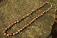 Polished Snakeskin Rhyolite Jasper Faceted Bead Necklace - Sold per Item - From Australia