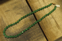 Polished Emerald Aventurine Faceted Bead Necklace - Sold Per Item - From Zimbabwe