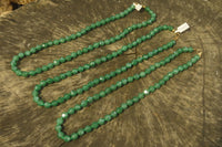 Polished Emerald Aventurine Faceted Bead Necklace - Sold Per Item - From Zimbabwe