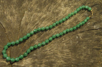 Polished Emerald Aventurine Faceted Bead Necklace - Sold Per Item - From Zimbabwe