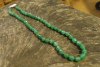 Polished Emerald Aventurine Faceted Bead Necklace - Sold Per Item - From Zimbabwe