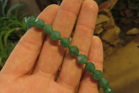 Polished Emerald Aventurine Faceted Bead Necklace - Sold Per Item - From Zimbabwe