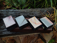 Hand Made Mini Stone Polychrome Jasper Jewellery Box - Sold per Item - From Madagascar