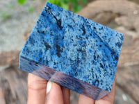 Hand Made Mini Stone Dumortierite Jewellery Box - Sold per Item -  From Mozambique