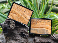 Hand Made Mini Namibian Desert Picture Stone Jasper Jewellery Box - Sold per Item - From Namibia