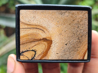 Hand Made Mini Namibian Desert Picture Stone Jasper Jewellery Box - Sold per Item - From Namibia