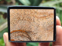 Hand Made Mini Namibian Desert Picture Stone Jasper Jewellery Box - Sold per Item - From Namibia