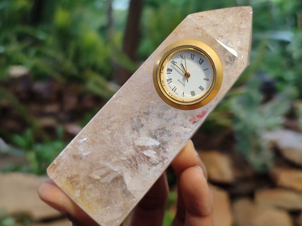 Polished Golden Rutile Rock Crystal Quartz Obelisk Clock Towers - sold per item - From Brazil