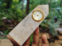 Polished Golden Rutile Rock Crystal Quartz Obelisk Clock Towers - sold per item - From Brazil