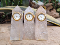 Polished Golden Rutile Rock Crystal Quartz Obelisk Clock Towers - sold per item - From Brazil