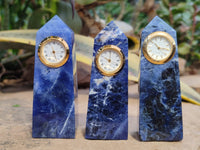 Polished Sodalite Obelisk Clock Towers - sold per item - From Namibia