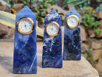 Polished Sodalite Obelisk Clock Towers - sold per item - From Namibia