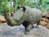 Hand Made Green Verdite Rhino Carving x 1 From Zimbabwe