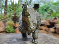 Hand Made Green Verdite Rhino Carving x 1 From Zimbabwe