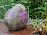 Polished Stichtite Standing Free Forms x 3 From Barberton, South Africa