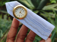 Polished Blue Lace Agate Clock Towers - sold per item - From Namibia