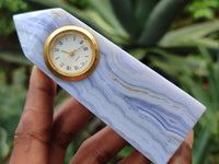 Polished Blue Lace Agate Clock Towers - sold per item - From Namibia