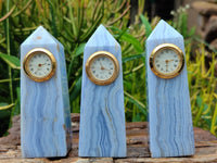 Polished Blue Lace Agate Clock Towers - sold per item - From Namibia