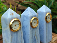 Polished Blue Lace Agate Clock Towers - sold per item - From Namibia