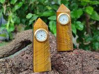 Hand Made Tiger's Eye Clock Towers - sold per item - From, South Africa