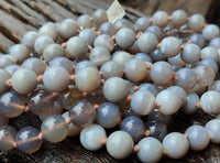 Polished Botswana Agate Ball Shaped Beaded Necklace - Sold Per Item- From Botswana