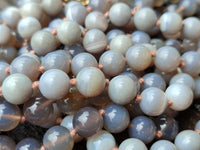 Polished Botswana Agate Ball Shaped Beaded Necklace - Sold Per Item- From Botswana