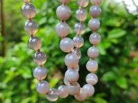 Polished Botswana Agate Ball Shaped Beaded Necklace - Sold Per Item- From Botswana