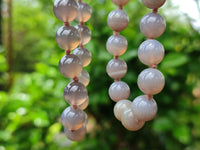 Polished Botswana Agate Ball Shaped Beaded Necklace - Sold Per Item- From Botswana