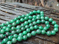 Polished Aventurine Ball Shaped Bead Necklace - Sold Per Item - From Zimbabwe