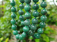 Polished Aventurine Ball Shaped Bead Necklace - Sold Per Item - From Zimbabwe