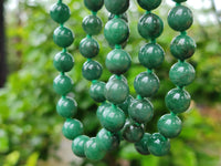 Polished Aventurine Ball Shaped Bead Necklace - Sold Per Item - From Zimbabwe