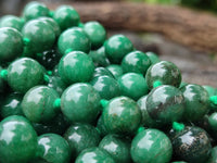 Polished Aventurine Ball Shaped Bead Necklace - Sold Per Item - From Zimbabwe