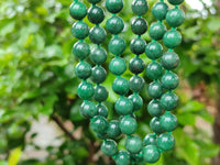 Polished Aventurine Ball Shaped Bead Necklace - Sold Per Item - From Zimbabwe