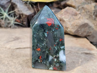 Polished Bloodstone Points x 2 From Swaziland