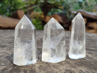 Polished Clear Quartz Crystal Points x 12 From Madagascar