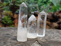 Polished Clear Quartz Crystal Points x 12 From Madagascar